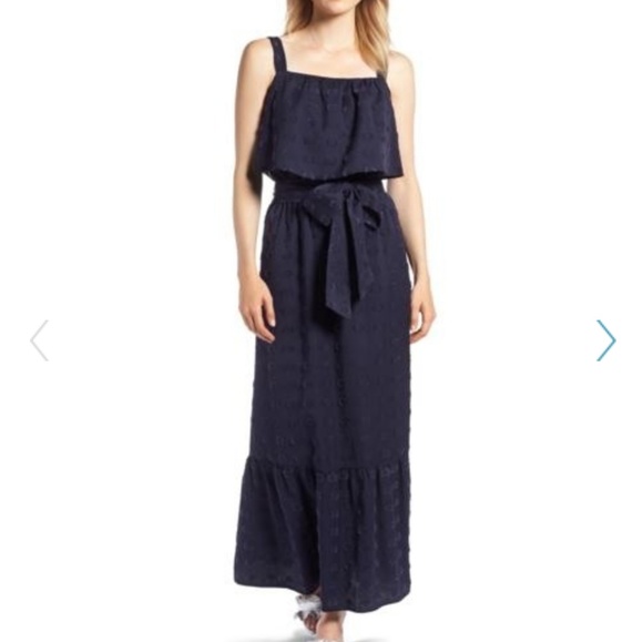1901Clip Dot Popover Maxi Dress - Picture 4 of 13